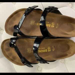 Birkenstock Mayari black patent Birko-flor 40R